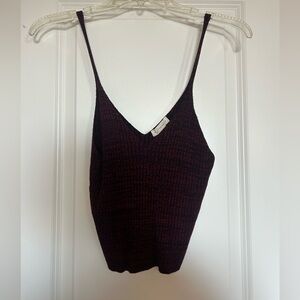 Maroon and black tank top